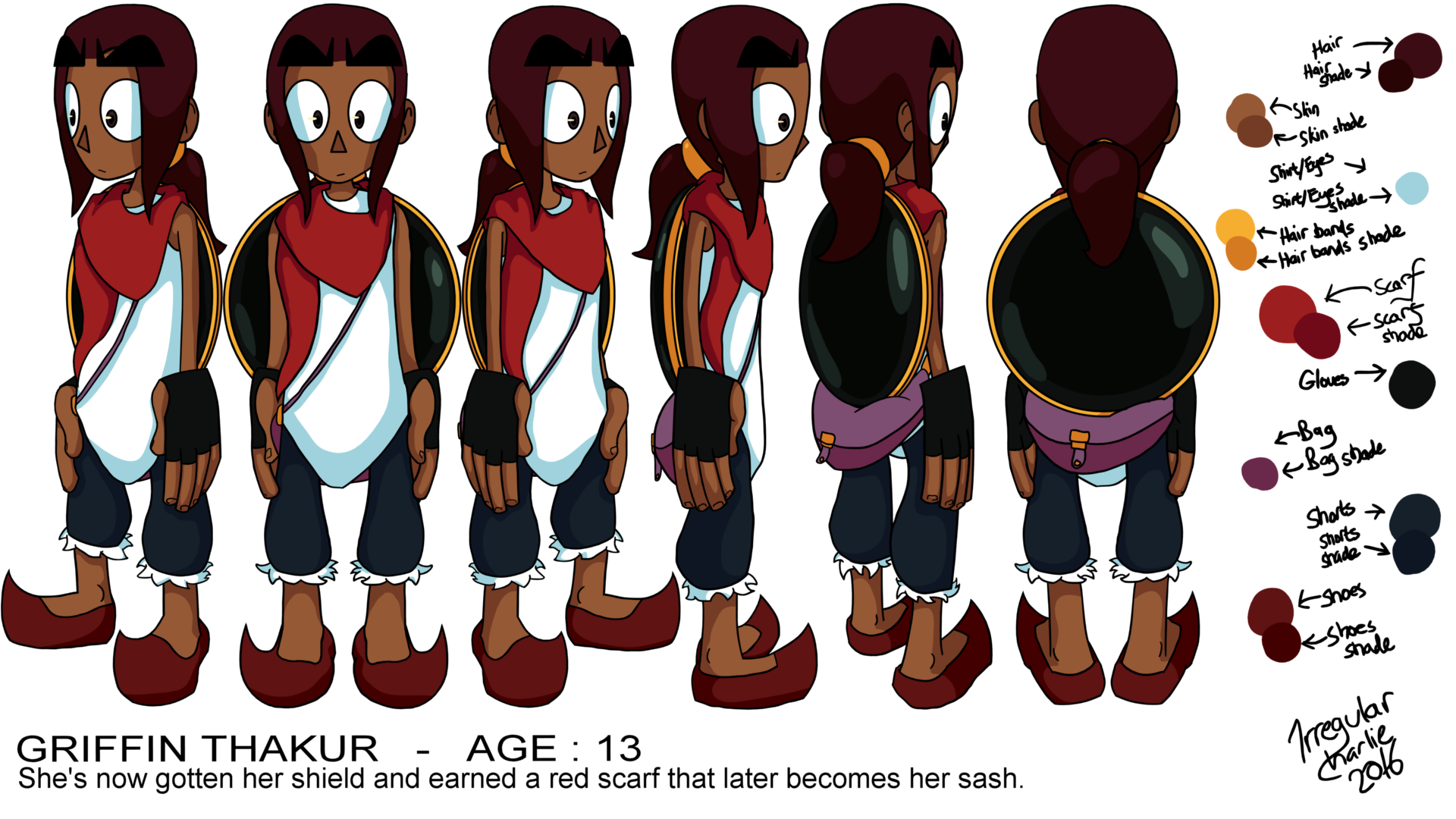 Griffin Thakur (age 13) model sheet